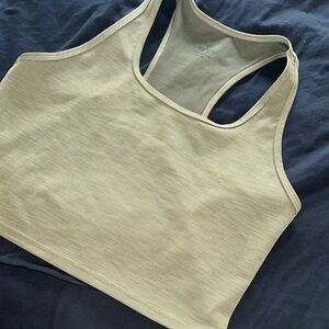 FLEO Olive Green Ribbed Tank Top